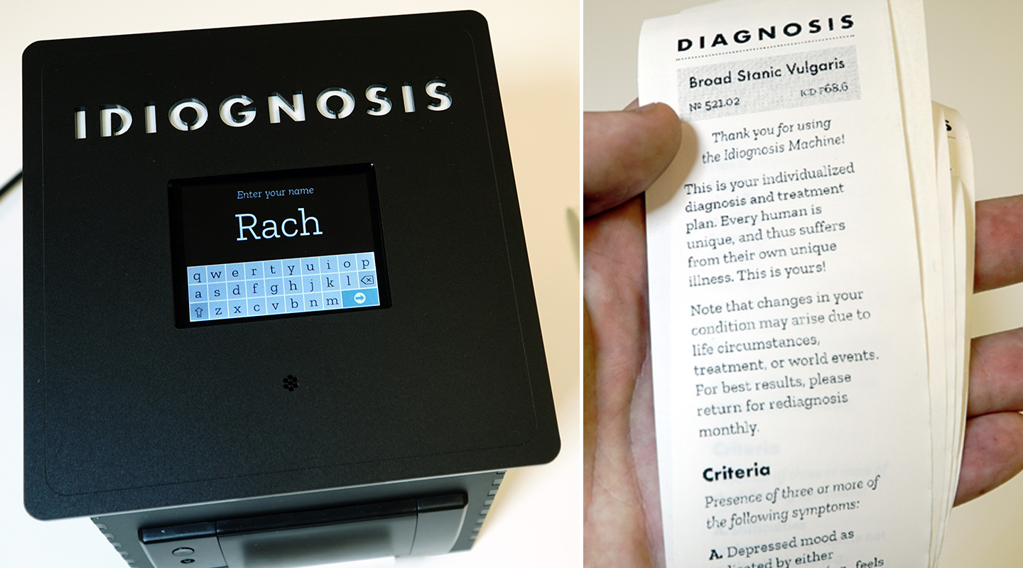 The Idiognosis Machine and a sample diagnosis